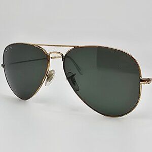 Ray-Ban RB3025 001/58 Aviator Gold Arista Frame Polarized G-15 Green Sunglasses